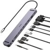 Choetech prijungimo stoties daugiafunkcis adapteris HUB USB Typ C 11in1 100W PD pilka (HUB-M20)