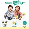 Clics Nano Clics Konstruktorių rinkinys „Gaisrinė“ 8in1, 127 detalės, vaikams nuo 4 metų, kūrybiškumui skatinti, raudona juoda balta