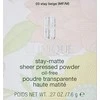 Clinique Stay Matte Sheer Pressed Powder kompaktinė pudra, atspalvis: 03 Stay rusvai gelsvas, 7.6 g