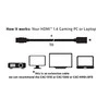Club 3D CLUB3D didelės spartos HDMI™ 1.4 HD prailginimo kabelis 5 m/16 pėdų vyriškas/moteriškas