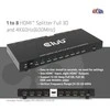 Club 3D Club3D vaizdo skirstytuvas 1:8 HDMI 2.0 4K60Hz UHD (600Mhz), 8 prievadai