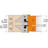 Frezavimo galva CMT 694.015.30; 132x48x30 mm
