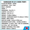 Klocki istorinė kolekcija wwii kawasaki ki-61-i hien (tony) 324k