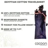 Cocoon TravelSheet stačiakampis miegmaišis Cotton Mėlyna