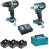MAKITA KOMPLEKTAS COMBO 18V DLX2359TJ1 (DHP484, DTW300) 3×5,0Ah