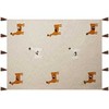 Beliani Lumarko medvilnės antklodė LlamA 130 x 180 cm beige- oranžinė Khandwa!