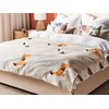 Beliani Lumarko medvilnės antklodė LlamA 130 x 180 cm beige- oranžinė Khandwa!