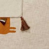 Beliani Lumarko medvilnės antklodė LlamA 130 x 180 cm beige- oranžinė Khandwa!