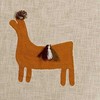 Beliani Lumarko medvilnės antklodė LlamA 130 x 180 cm beige- oranžinė Khandwa!