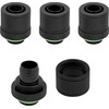 Corsair „Hydro X“ serijos XF jungtis, tiesi, G1/4 colio BSPP–13/10 mm – 4 vnt. pakuotėje, juodas