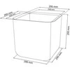 Keter vazonas Cube Planter, 21,5 l, grafito