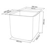 Keter vazonas Cube Planter, 21,5 l, grafito
