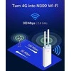 Belaidis Maršrutizatorius - Cudy LT400 4G Vieno Juostos 300 Mbit/s Montuojamas Ant Sienos Baltas