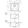 Virtuvės plautuvė Deante Olfato, ZPO010A, 450x505mm