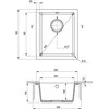 Deante granitinė virtuvinė plautuvė Deante Corda, ZQA_T10B, Anthracite