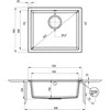 Plautuvė Deante Corda Flush ZQA_N10F, granitas