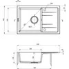 Deante granitinė virtuvinė plautuvė Deante Corio, ZRC_2113, Graphite