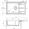 Deante granitinė virtuvinė plautuvė Deante Eridan ZQE T11B, Anthracite