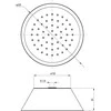 Deante CASCADA CHROME NATURAL GALVA. APVALUS PLIENAS Ø225