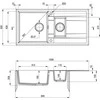 Deante granitinė virtuvinė plautuvė Deante Eridan, ZQE_G513, Metallic graphite