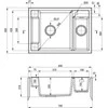Deante granitinė virtuvinė plautuvė su magnetais Deante Magnetic ZRM N503, Nero