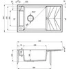 Deante granitinė virtuvinė plautuvė su magnetais Deante Magnetic ZRM T113, Anthracite