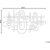 Beliani Sieninis dekoras MANGANESE Metalinis 50 cm auksinis