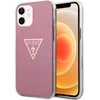 Apple iPhone 12 Mini Guess dėklas Metallic Collection (GUHCP12SPCUMPTPI) rožinės spalvos