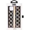 Dėklas Karl Lagerfeld Hardcase Monogram Stripe KLHCP14MPGKLSKW galinis dangtelis, Apple, iPhone 14 Plus, TPU, ruda, 6,7 colio