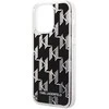 Apple iPhone 14 Pro Max Karl Lagerfeld dėklas Liquid Glitter Monogram (KLHCP14XLMNMK) juodos spalvos