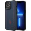 Us Polo Assn US Polo USHCP14SPFAV Apple iPhone 14 6.1" dėklas telefonui mėlynos spalvos Leather Stitch