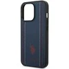 Us Polo Assn US Polo USHCP14SPFAV Apple iPhone 14 6.1" dėklas telefonui mėlynos spalvos Leather Stitch