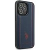 Us Polo Assn US Polo USHCP14SPFAV Apple iPhone 14 6.1" dėklas telefonui mėlynos spalvos Leather Stitch