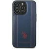 Dėklas „Us Polo Assn“ „US Polo“ USHCP14SPFAV „Apple iPhone 14 / 15 / 13“ 6,1 colio tamsiai mėlynas odinis dygsnis
