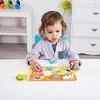Tooky Toys Paimtas žaislinis medinis montessori dėlionės gyvūnų namas atitinka formas