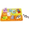 Tooky Toys Paimtas žaislinis medinis montessori dėlionės gyvūnų namas atitinka formas
