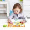 Tooky Toys Paimtas žaislinis medinis montessori dėlionės gyvūnų namas atitinka formas