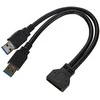 DELOCK kabelio USB 3.0 kaiščio antraštės kištukinis lizdas > 2 x USB 3.0 tipo A kištukas 25 cm
