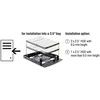 DELOCK rėmas 3,5 colio > 2 x 2,5" HDD metalinis juodas