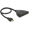 Delock HDMI UHD jungiklis 3 x HDMI įvestis > 1 x HDMI išvestis 4K su integruotu kabeliu 50 c