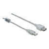 DELOCK ilgintuvas USB 2.0 tipo A kištukinis > USB 2.0 Type-A moteriškas 3 m skaidrus