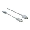 DELOCK ilgintuvas USB 2.0 tipo A kištukinis > USB 2.0 Type-A moteriškas 3 m skaidrus