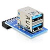 Delock USB 3.0 - 19- pin Sidabrinis (41865)