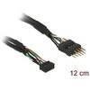 Delock USB 9 pin - USB 9 pin, 0,12m, Juoda (41977)