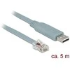ADAPTERIS USB-A(M) 2.0->NUOSEKLIUOJU JUNGTIU RJ12 (RS-232) NA LAIDAS 500CM PILKŲ DELOCK