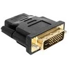 DeLOCK adapteris iš DVI į HDMI, DVI 24 + 1 kontaktas, HDMI 19 pin, auksu padengtos jungtys, juodas / 65466
