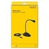 Broadcast Delock USB Schwanenhals Mikrofonas mit Standfu und Mute + On Off Taste