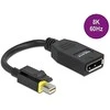 DELOCK Mini DisplayPort 1.4 į DisplayPort adapteris su fiksatoriumi 8K 60 Hz