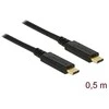 Delock USB 3.1 Gen 2 (10 Gbps) C tipo iki C tipo 0,5 m 3 A E-žymeklis