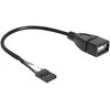 DELOCK A tipo USB 2.0 kabelio lizdas, skirtas kaiščių antraštei
